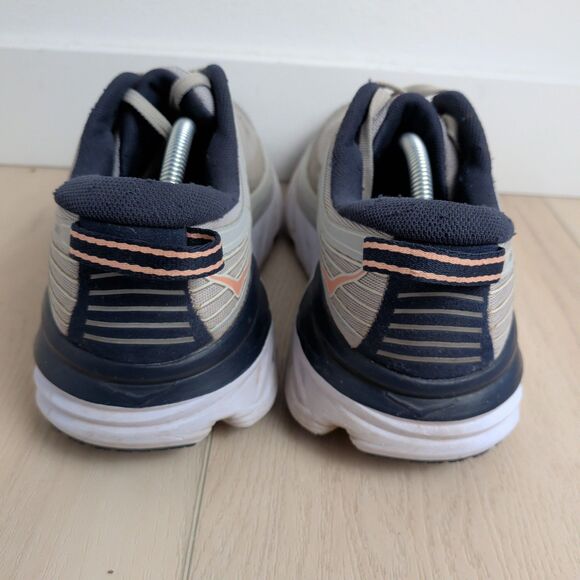 Hoka One One Bondi 7 Shoes Womens 9 Lunar Rock Running Gray Sneakers Athleisure - Picture 5 of 10